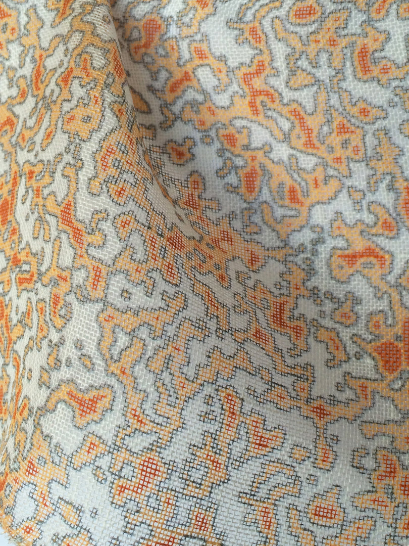 Mokume - Orange on Linen Casement
