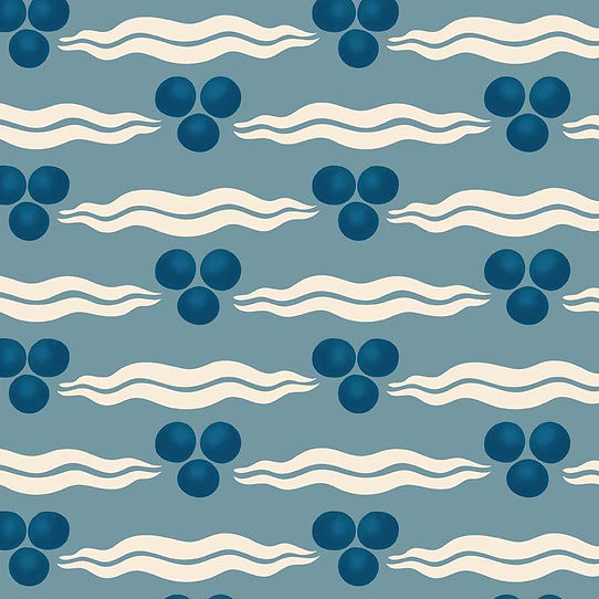 Chintamani Wallpaper - Antique Blue