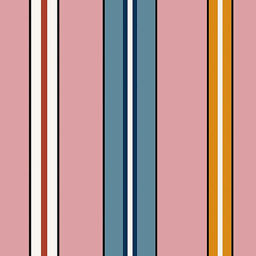 Sporty Stripes Wallpaper - Pink