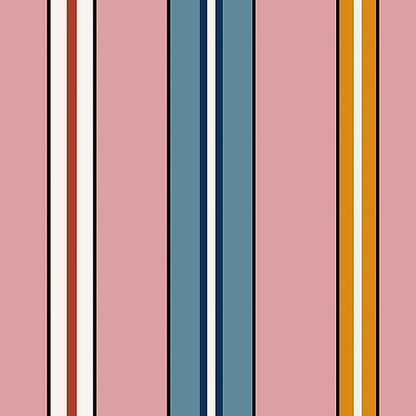 Sporty Stripes Wallpaper - Pink