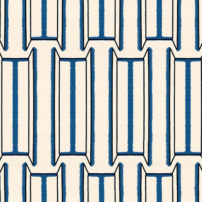 Tangier Wallpaper - White & Blue