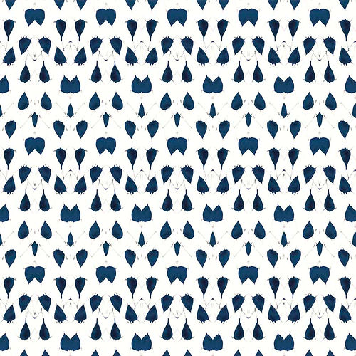 Porcelain Wings Wallpaper - Blue