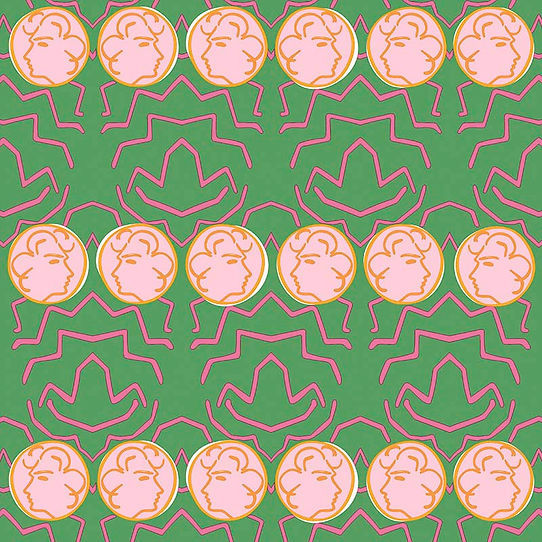 Having A Chat Wallpaper - Green & Pink