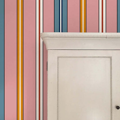 Sporty Stripes Wallpaper - Pink