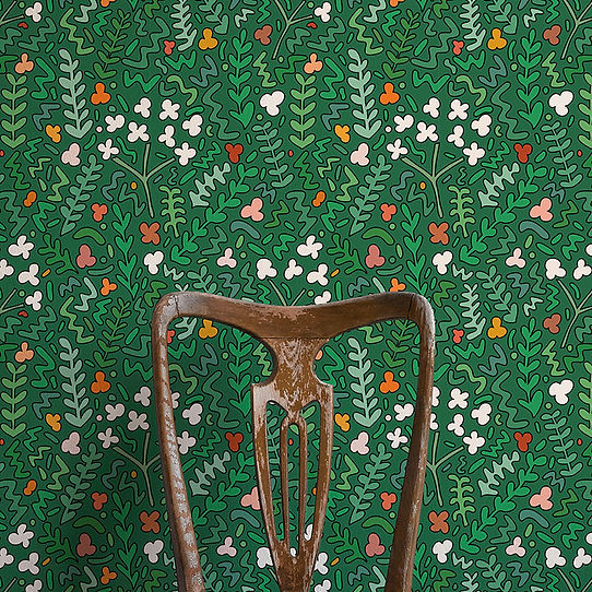 Fields Of Joy Wallpaper - Green