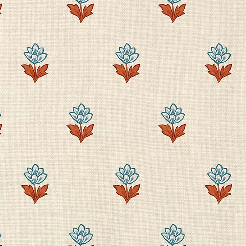 Indian Tulips - Blue & Brown