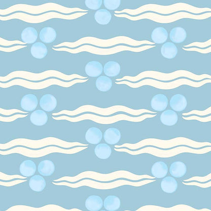 Chintamani Wallpaper - Light Blue