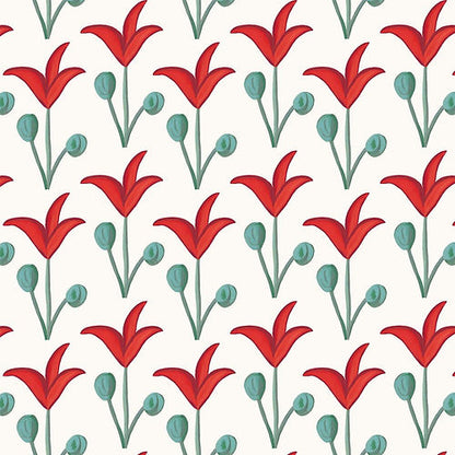Spring Rhythm Wallpaper - Red