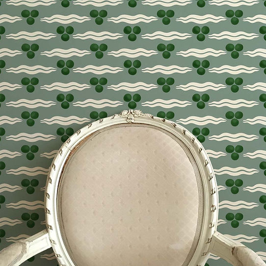 Chintamani Wallpaper - Antique Green