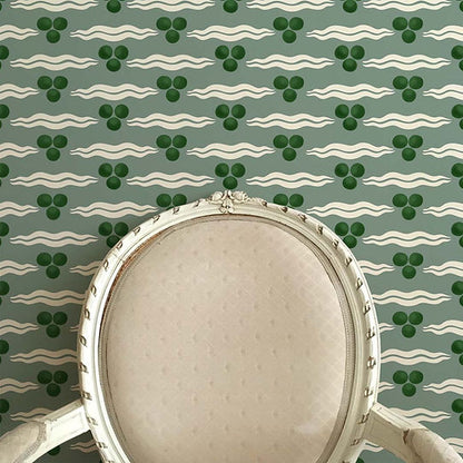 Chintamani Wallpaper - Antique Green