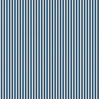 Tuscan Stripes Wallpaper - Blue & Oatmeal
