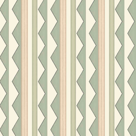 Bloomsbury Stripes Wallpaper - Soft Sage Green