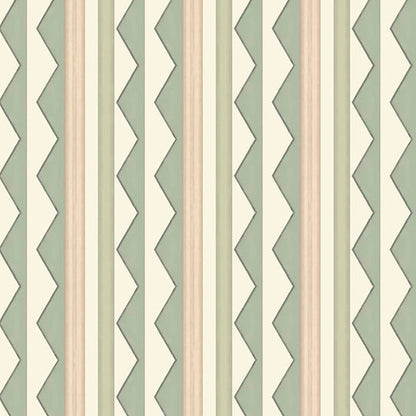 Bloomsbury Stripes Wallpaper - Soft Sage Green
