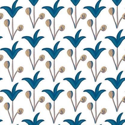 Spring Rhythm Wallpaper - Blue