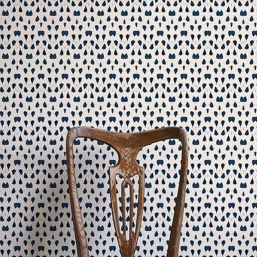 Porcelain Wings Wallpaper - Blue