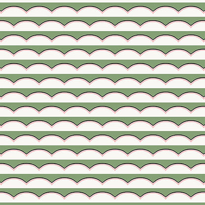 Scallops Wallpaper - Green