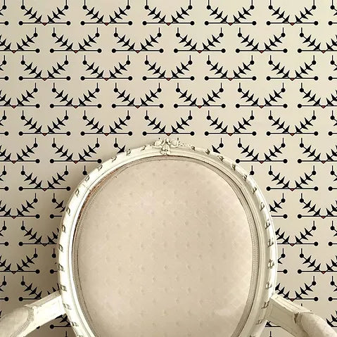 Atomic Trellis Wallpaper - Black