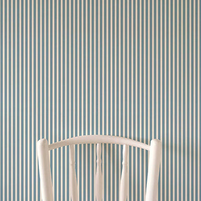 Tuscan Stripes Wallpaper - Light Blue