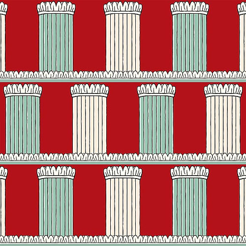 Pillars Wallpaper - Red
