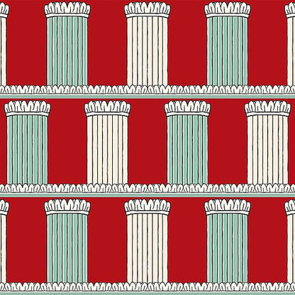 Pillars Wallpaper - Red