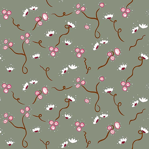 Olivia Wallpaper - Muddy Green