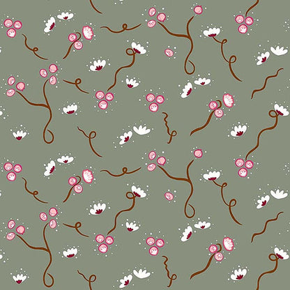 Olivia Wallpaper - Muddy Green