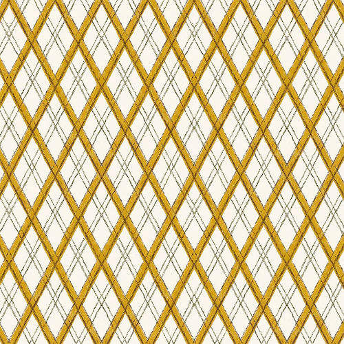 Little Lattice Wallpaper - Mustard