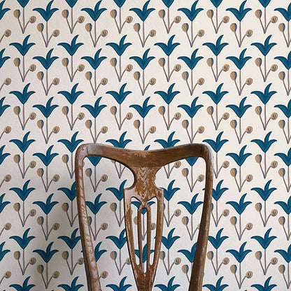 Spring Rhythm Wallpaper - Blue