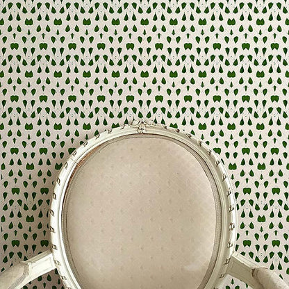 Porcelain Wings Wallpaper - Green