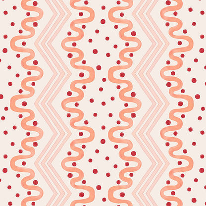 Madame Ziggle Wallpaper - Pink & Coral