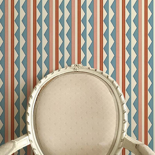 Bloomsbury Stripes Wallpaper - Denim Blue