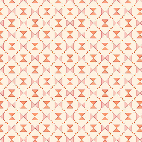 Bow Tie Quilt Wallpaper - Pink & Coral