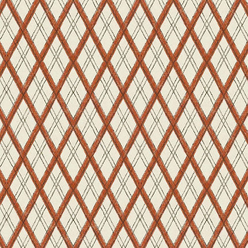Little Lattice Wallpaper - Burnt Orange