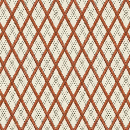 Little Lattice Wallpaper - Burnt Orange
