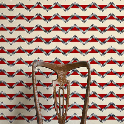Moroccan Stripes Wallpaper - Red