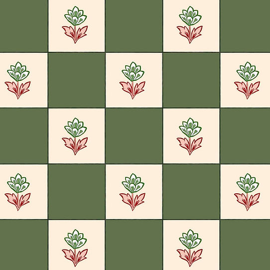 Indian Checks Wallpaper - Green