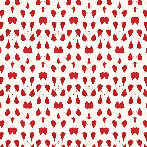 Porcelain Wings Wallpaper - Red