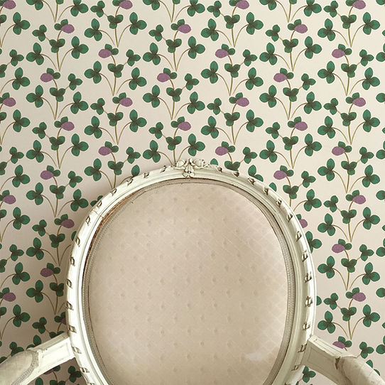 Chintz Constance Wallpaper - Green & Lilac