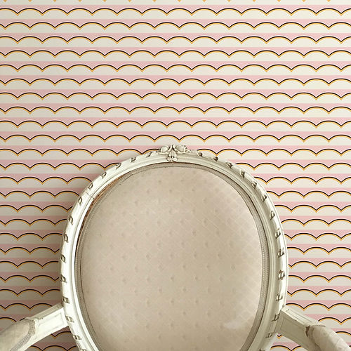 Scallops Wallpaper - Pink
