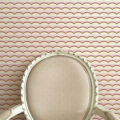 Scallops Wallpaper - Pink