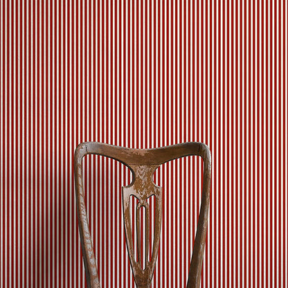Tuscan Stripes Wallpaper - Red