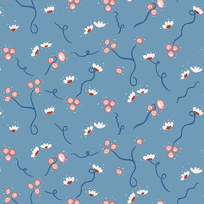 Olivia Wallpaper - Porcelain Blue