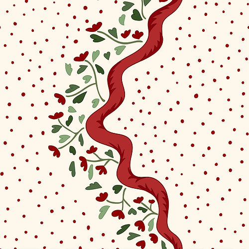 Chintz Caroline Wallpaper - Red
