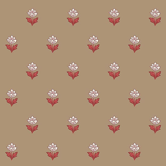 Indian Tulips Wallpaper - Brown Sugar