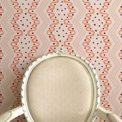 Madame Ziggle Wallpaper - Pink & Coral