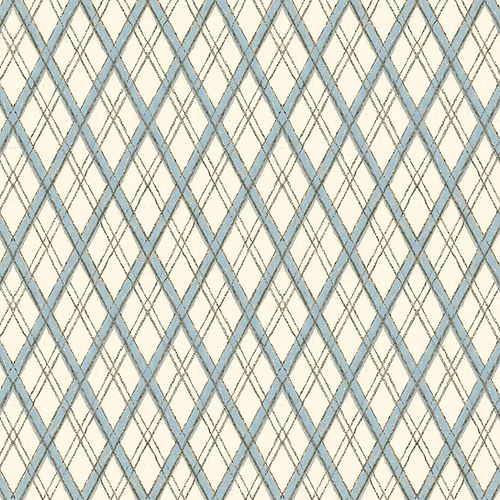 Little Lattice Wallpaper - Blue