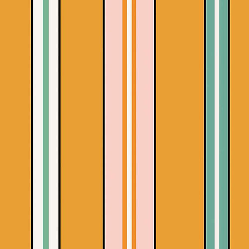 Sporty Stripes Wallpaper - Saffron