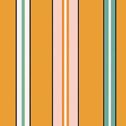 Sporty Stripes Wallpaper - Saffron