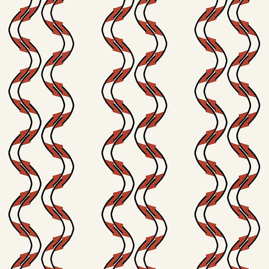 Double Swirl Wallpaper - Rusty Orange