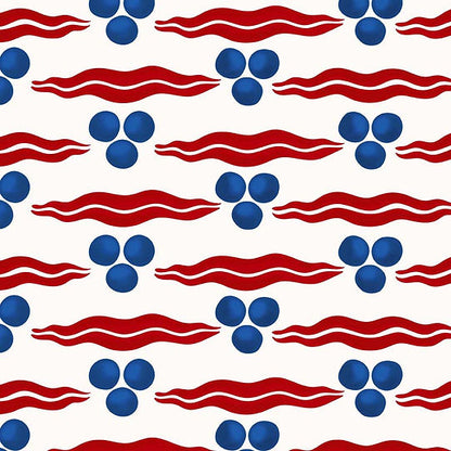 Chintamani Wallpaper - White, Red, Blue